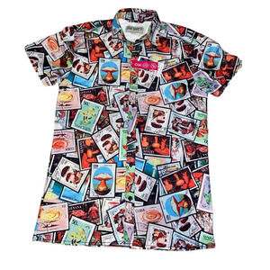 New Mushroom Stamps Button Up Shirt